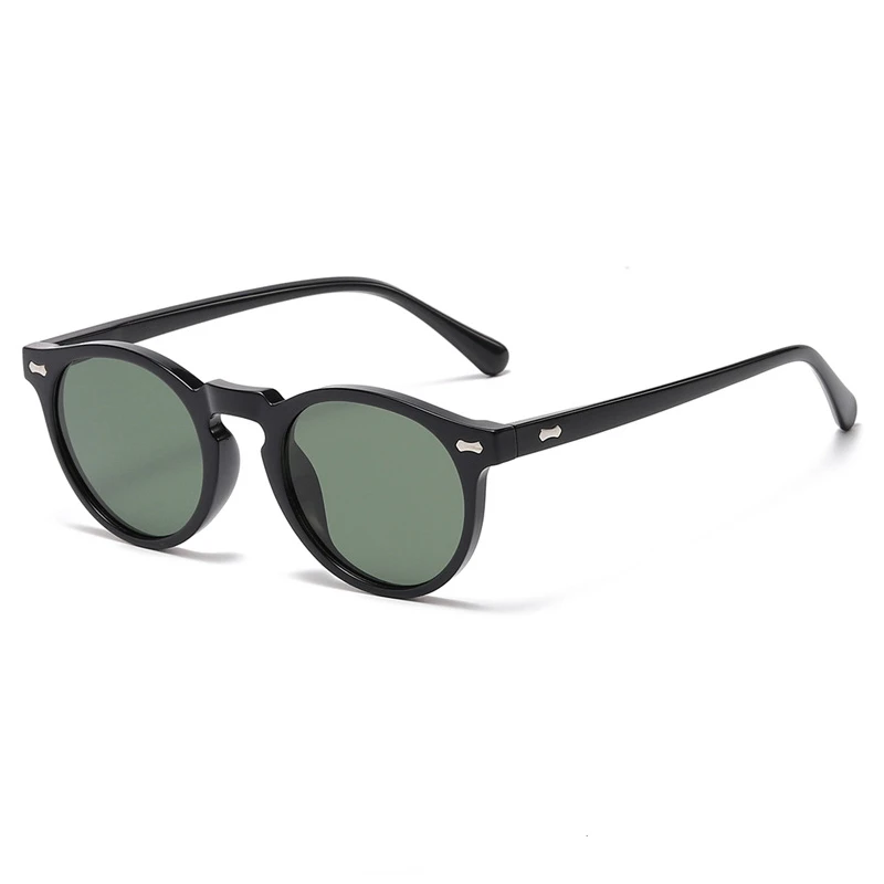 Винтажные Чайные линзы Женские Мужские Солнцезащитные очки для вождения на открытом воздухе Классические круглые поляризованные солнцезащитные очки Унисекс UV400 Gafas De Sol
