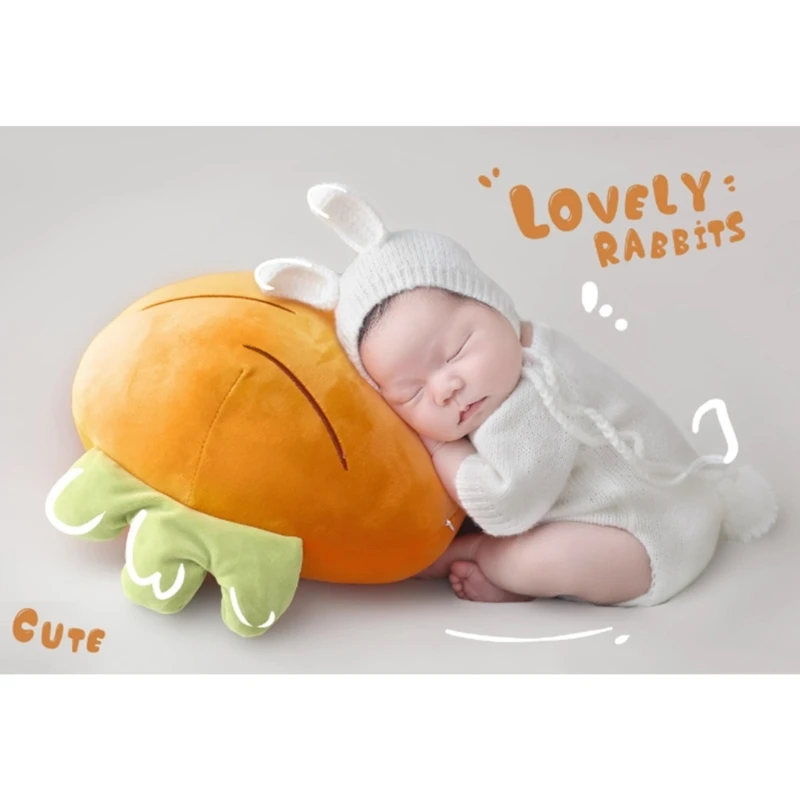 Мягкая игрушка Морковка, подушка для позирования, реквизит для фотосессии, декор кроватки для новорожденных, игрушка для сна D5QA