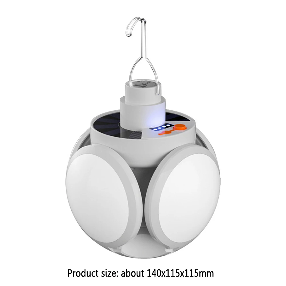 500ЛМ Солнечный футбольный ночник Деформируемый ночной рыночный светильник Зарядка от USB постоянного тока 1200 мАч с дистанционным управлением Наружное освещение