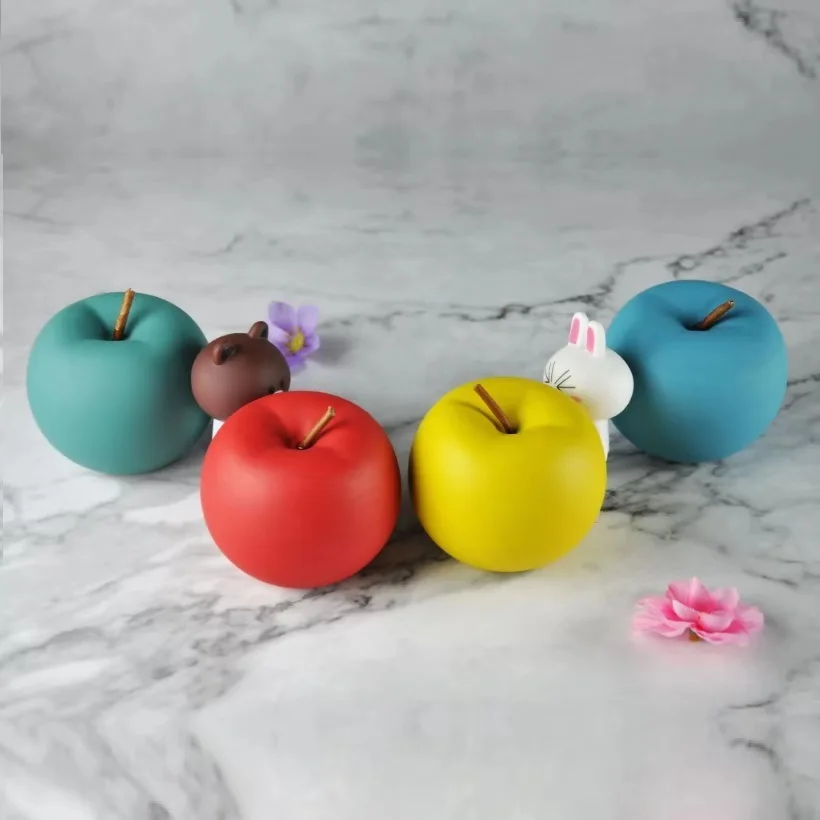 VILEAD Nordic Ceramic Apple Decoration Украшение интерьера домашней гостиной Столовый Фруктовый декор Орнамент ручной работы