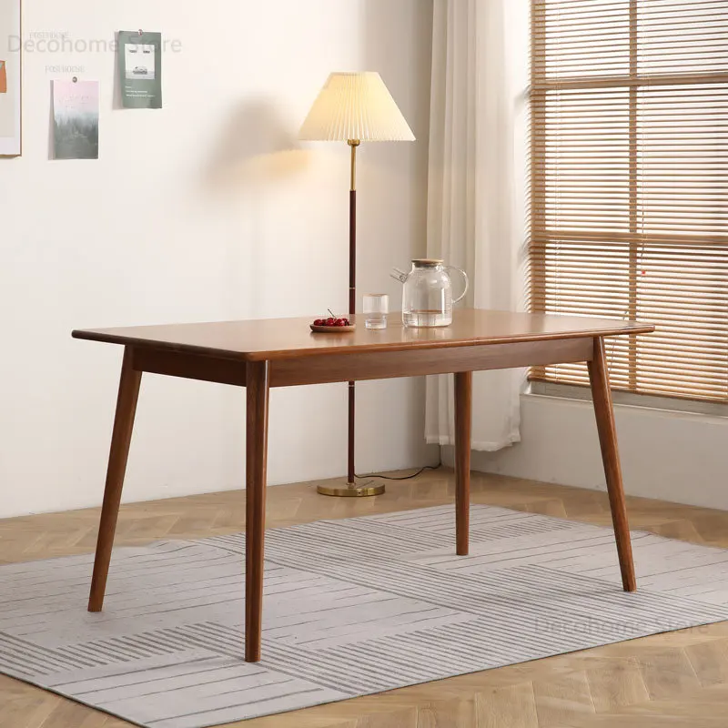 Обеденный стол и стулья для маленькой квартиры, обеденные столы из американского массива дерева, простые современные столы для гостиной, мебель для дома