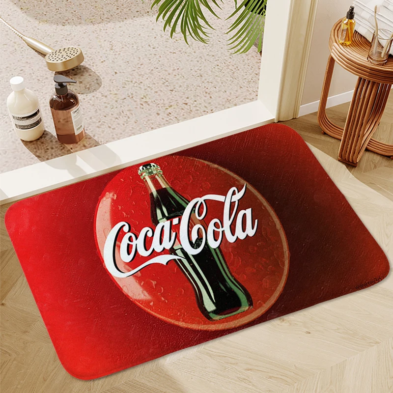 Cocas Cola Домашний коврик для ног, коврики для гостиной, Кухонный ковер, коврики для входной двери, коврики для ванной, коврик для пола, украшение ванной комнаты