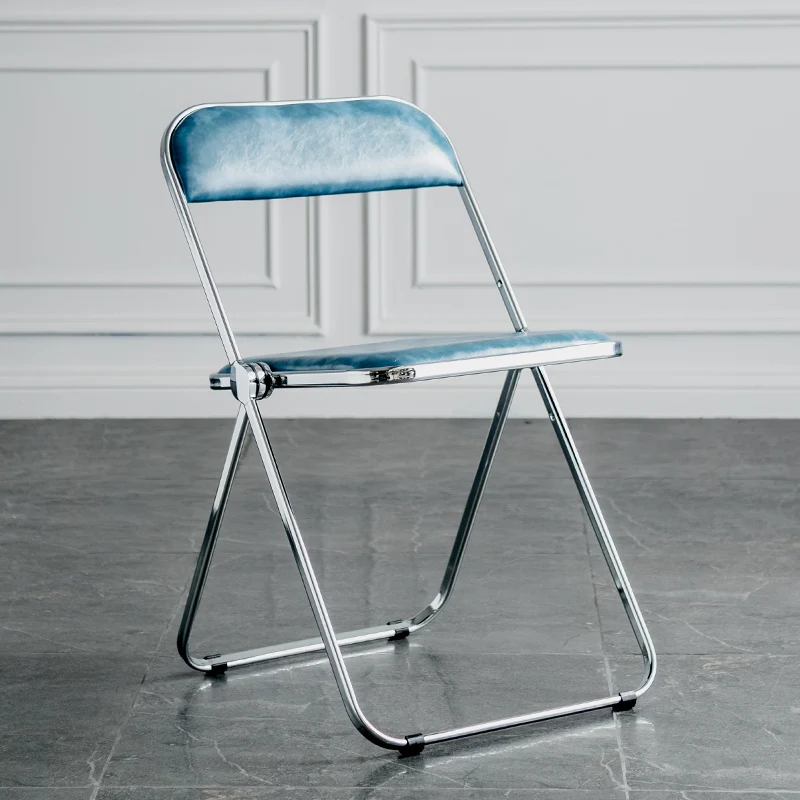 Скандинавские обеденные стулья из прозрачного Хрусталя, Домашний стул для макияжа с мягкой спинкой, мебель для спальни, современный Пластиковый обеденный стул для отдыха