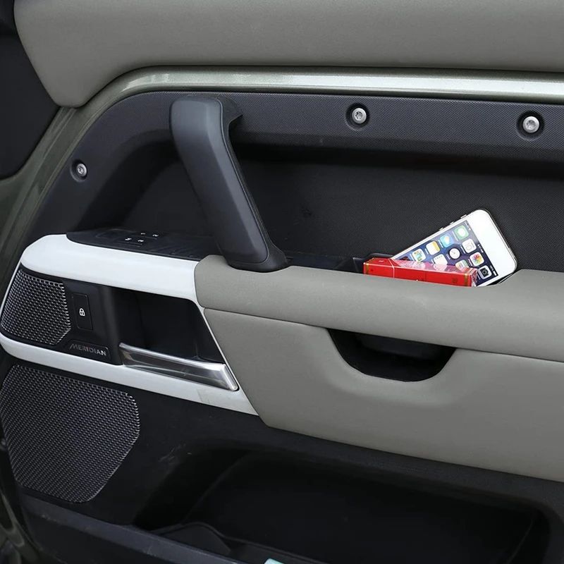4X Боковая дверь автомобиля Ящик для хранения Телефона Органайзер Лоток для Land Rover Defender 90 110 2020 - 2022 С нескользящей накладкой