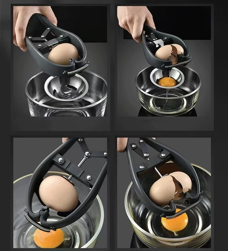 Открывалка для яиц из нержавеющей стали 304, Кухонный инструмент для очистки яиц, сепаратор яичного желтка, Яичный белок, Предметы первой необходимости для домашней кухни