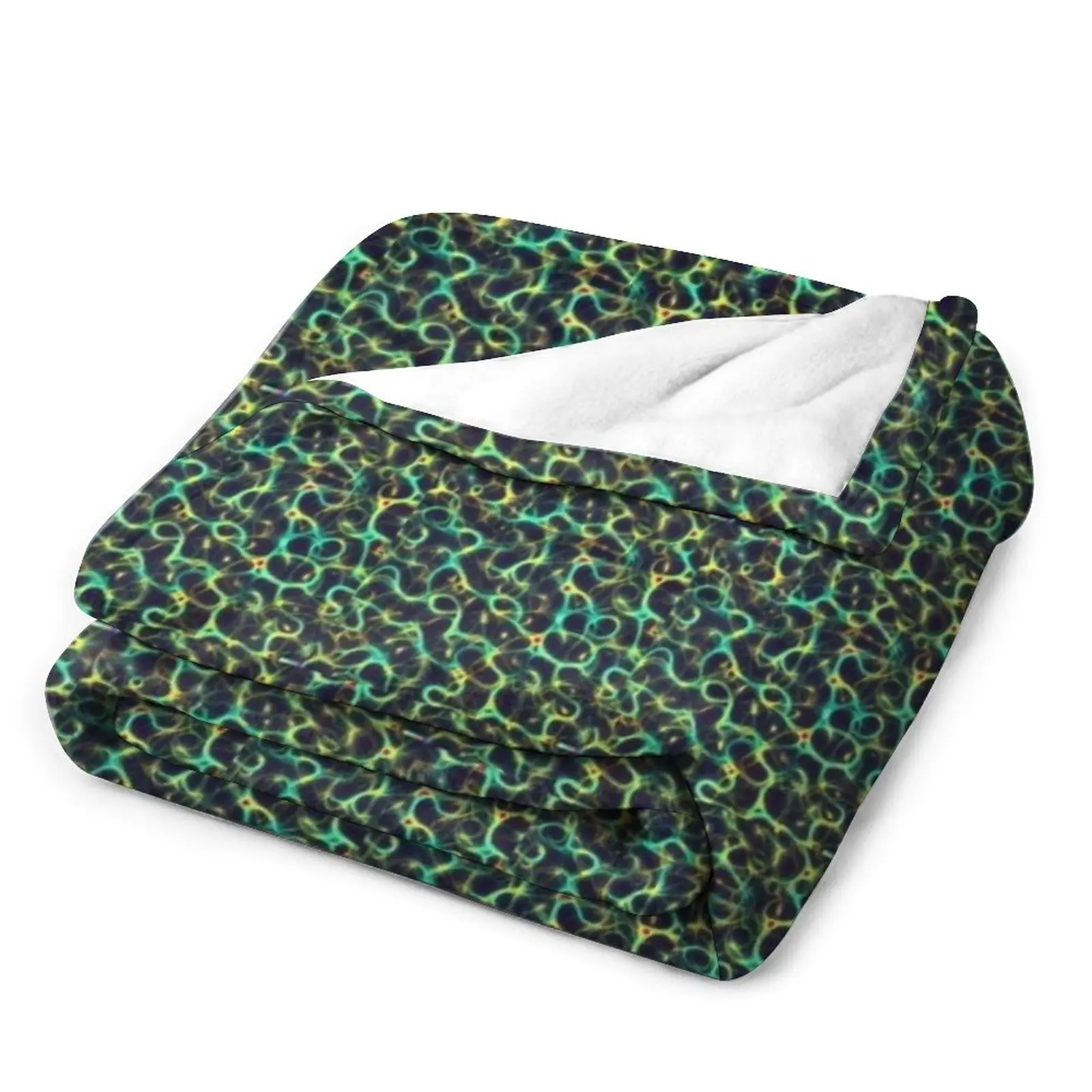 Новое яркое синее и зеленое одеяло Ai Createde, милое одеяло, термоодеяла для путешествий