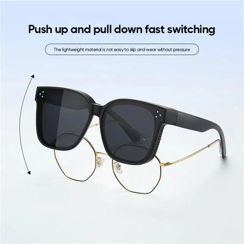 Поляризованные солнцезащитные очки, Черные Переносные солнцезащитные очки с матовой отделкой 