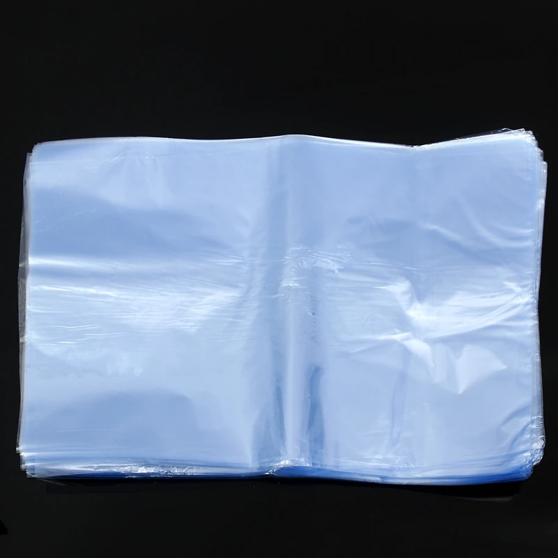 100шт пакетов из термоусадочной пленки из ПВХ с плоским уплотнением Подарочная упаковка 8 дюймов X 12 дюймов