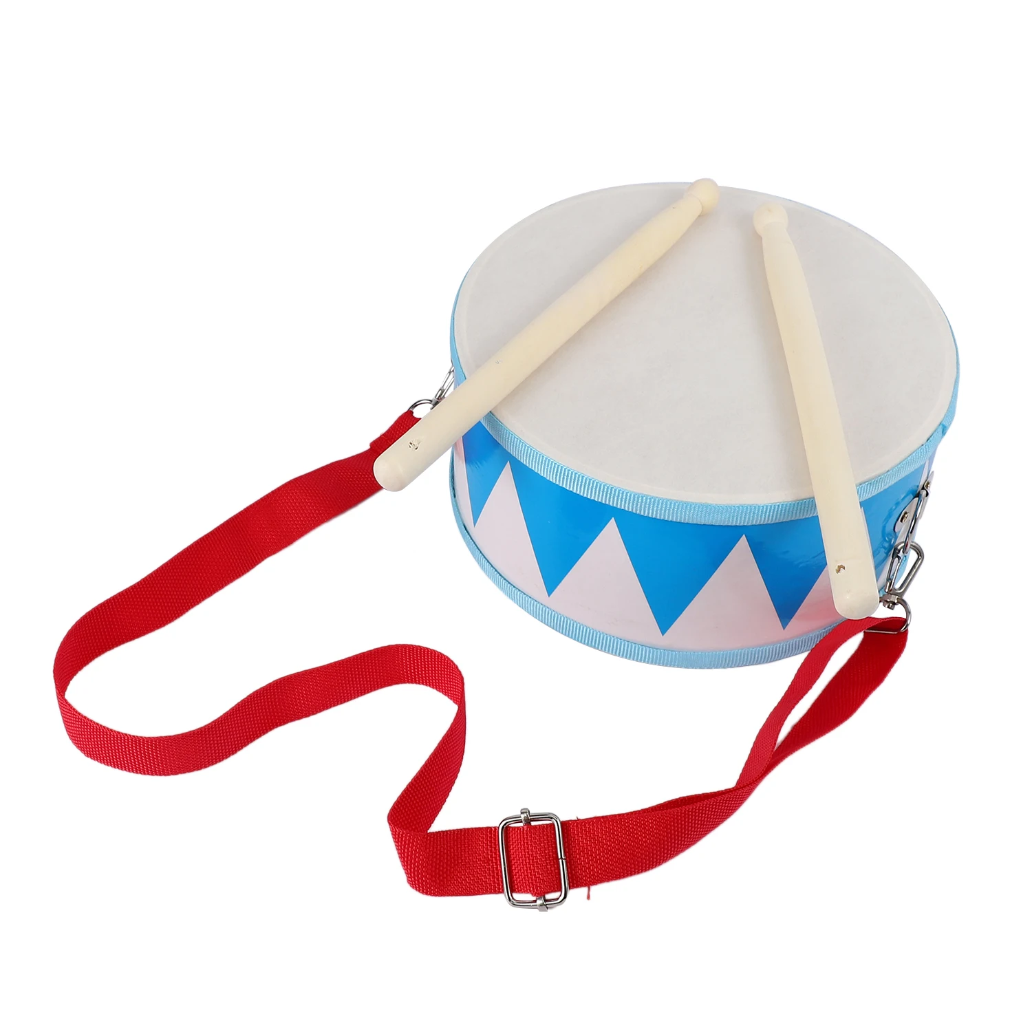 Детский барабан, деревянная игрушечная ударная установка с ремнем для переноски, палочка для малышей, подарок для развития чувства ритма у детей