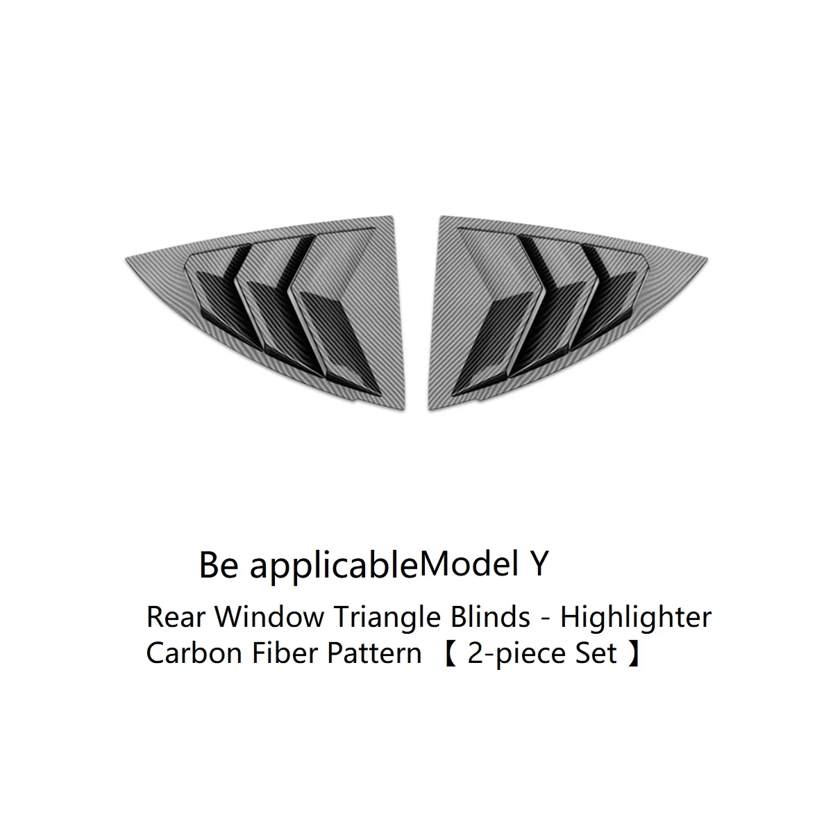 Для Tesla Model 3 Y жалюзи сзади с треугольными блестками, детали для модификации экстерьера, углеродное волокно, C