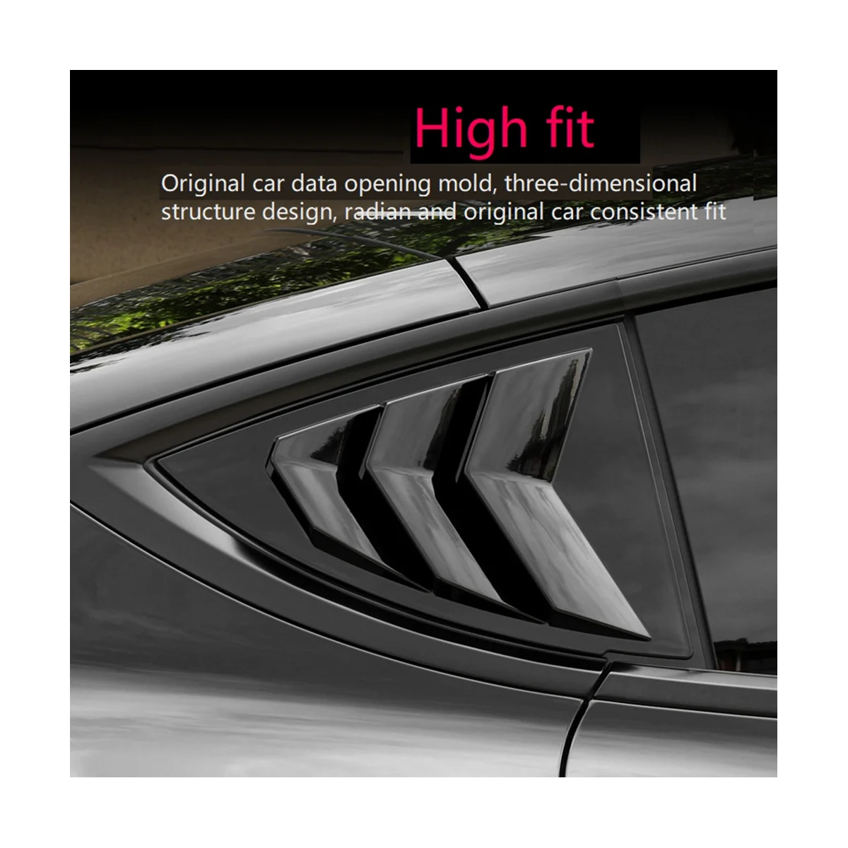 Для Tesla Model 3 Y жалюзи сзади с треугольными блестками, детали для модификации экстерьера, углеродное волокно, C