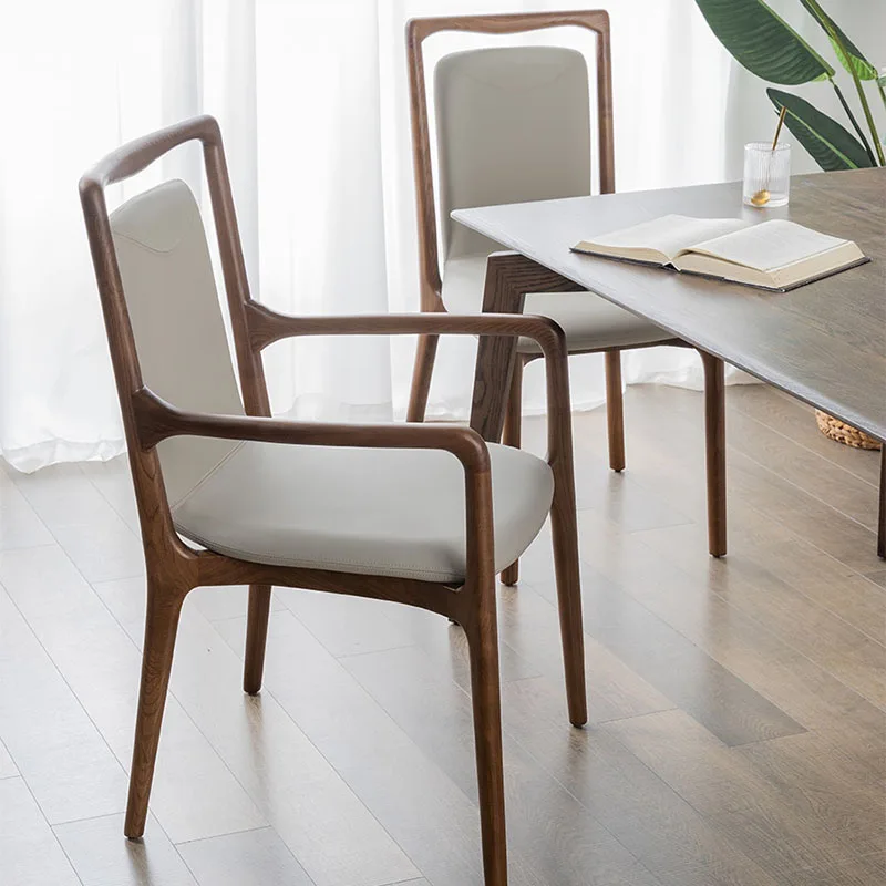 Скандинавские кожаные кресла, Современный обеденный стул, Роскошное удобное кресло Со спинкой, Кресла для отдыха, дизайн, Гламурная мебель, декор