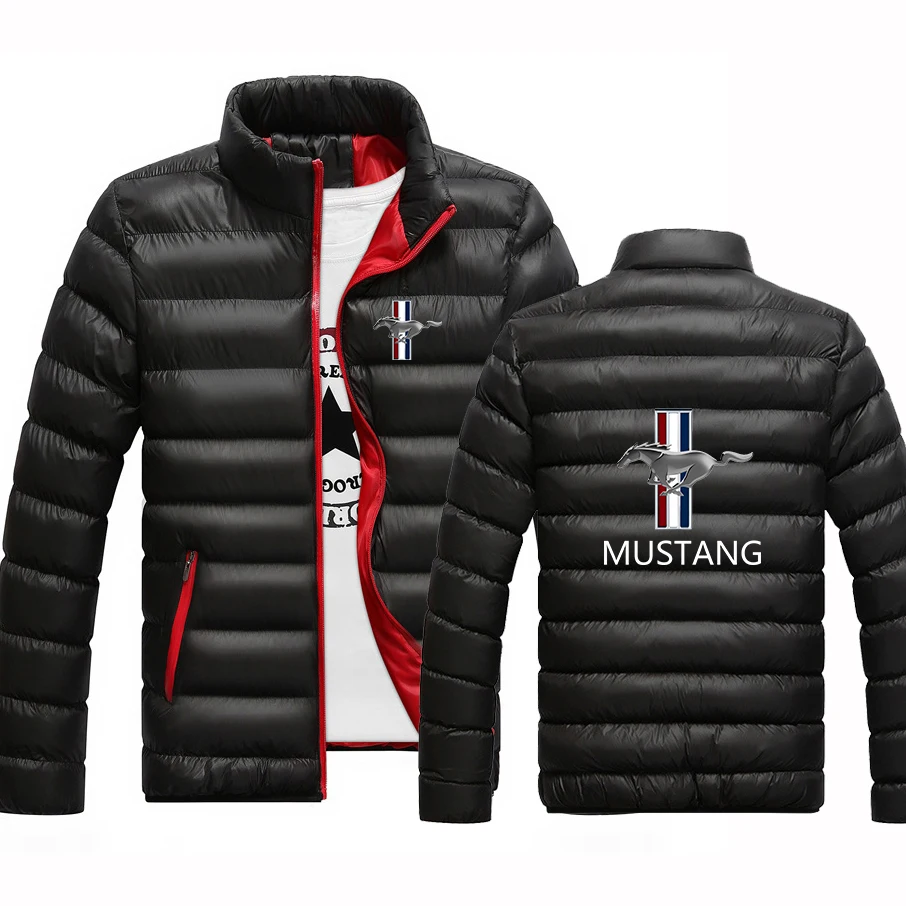 2023 Ford Mustang Весенние Зимние куртки с принтом, Парки, Толстовки, Брендовые мужские повседневные хлопковые пальто Harajuku со спортивной подкладкой